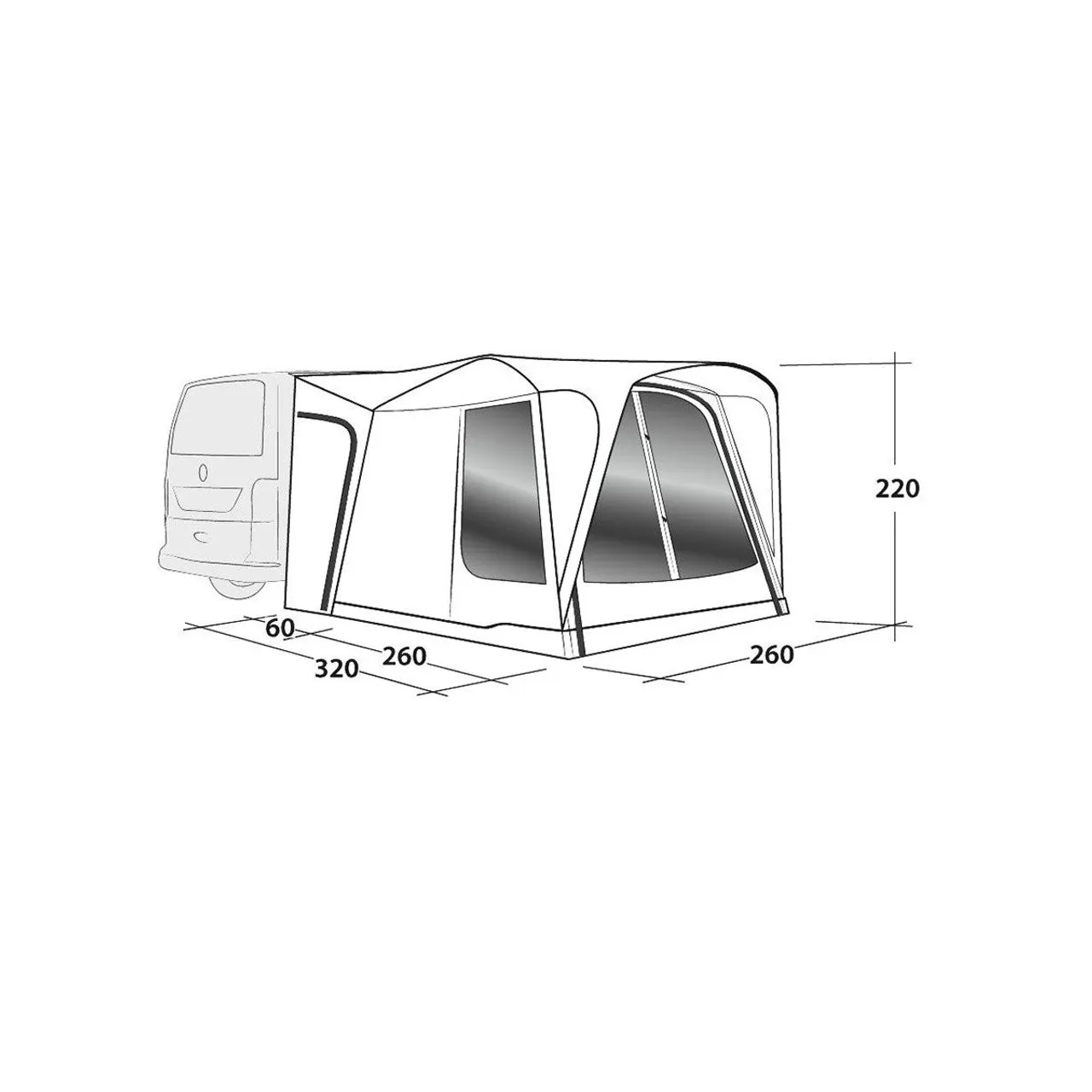 Outwell Milestone Shade Awning 2025 - Grey (A195012)