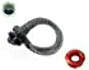 Overland Vehicle Systems Combo Pack - Soft Shackle 7/16" 41,000 lb. with Collar and Recovery Ring 2.5" 10,000 lb. Red - for Use for Truck, SUV, ATV and UTV