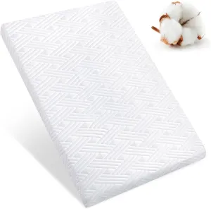 Pack and Play Mattress Pad 38" x 26", Playard Mattress for Pack and Play, Pack N Play Mattress Topper with Washable Cover - Fits for Graco & Baby Trend & Pamo Babe Playard