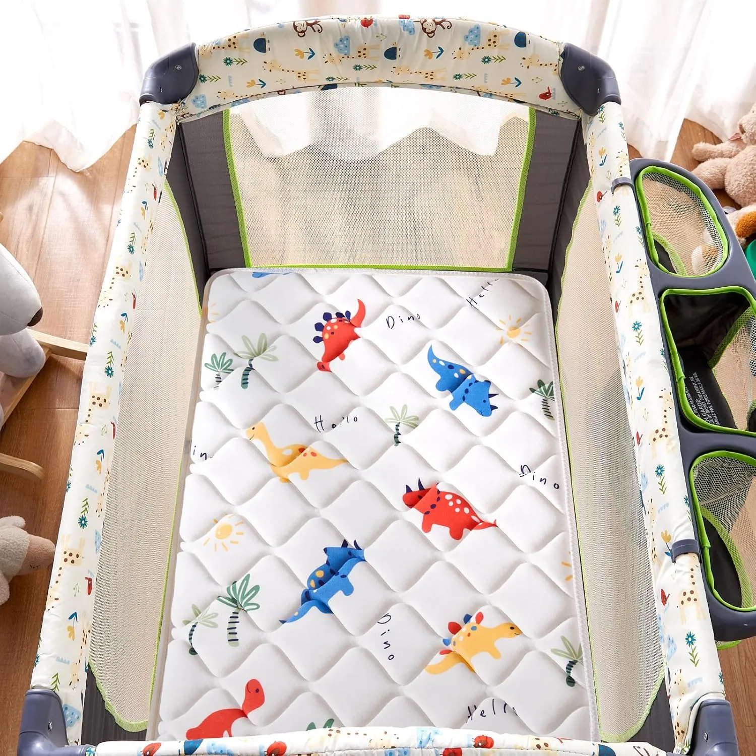 Pack and Play Mattress Topper 38" x 26" x 1.5" - Breathable Soft Playpen Mattresses, Firm Support and Comfort Foam, Portable Play Yard Mattress Fits for Graco & Baby Trend & Pamo Babe Playard