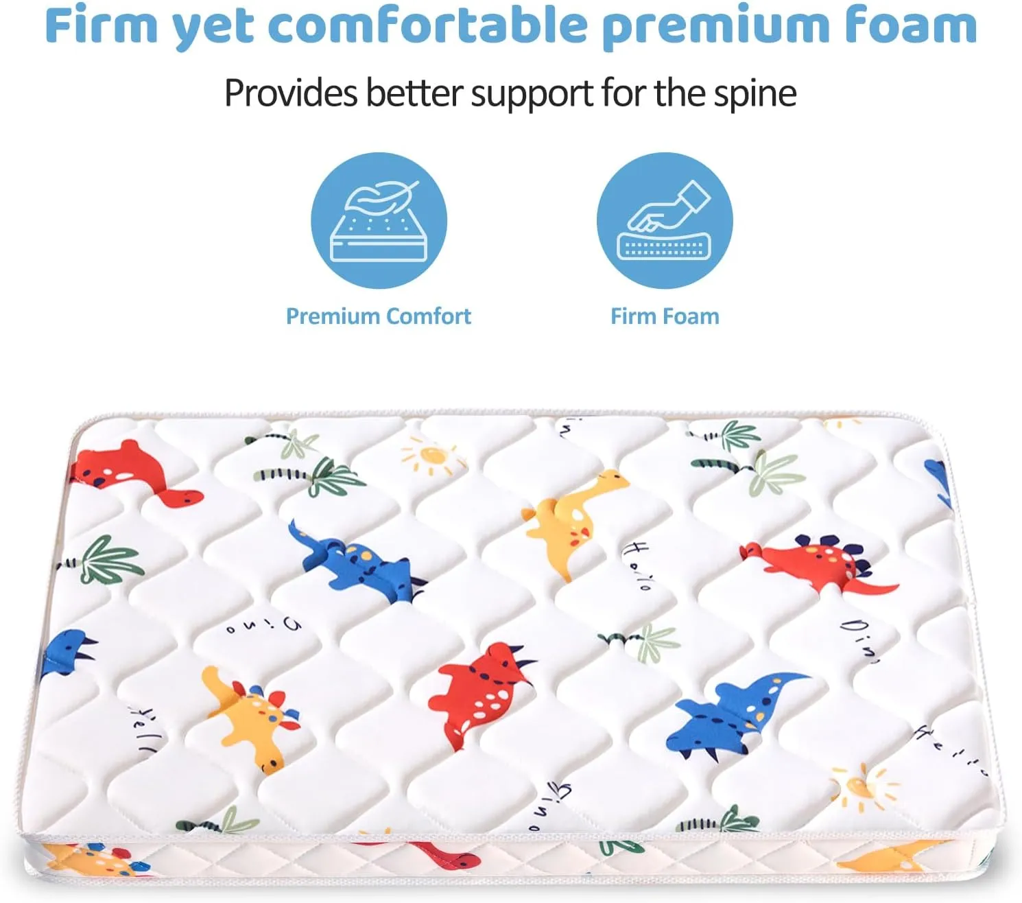 Pack and Play Mattress Topper 38" x 26" x 1.5" - Breathable Soft Playpen Mattresses, Firm Support and Comfort Foam, Portable Play Yard Mattress Fits for Graco & Baby Trend & Pamo Babe Playard
