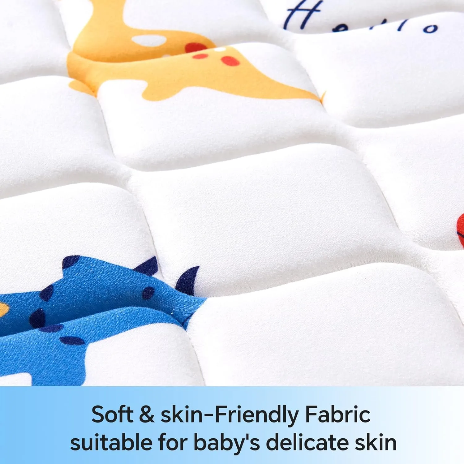 Pack and Play Mattress Topper 38" x 26" x 1.5" - Breathable Soft Playpen Mattresses, Firm Support and Comfort Foam, Portable Play Yard Mattress Fits for Graco & Baby Trend & Pamo Babe Playard