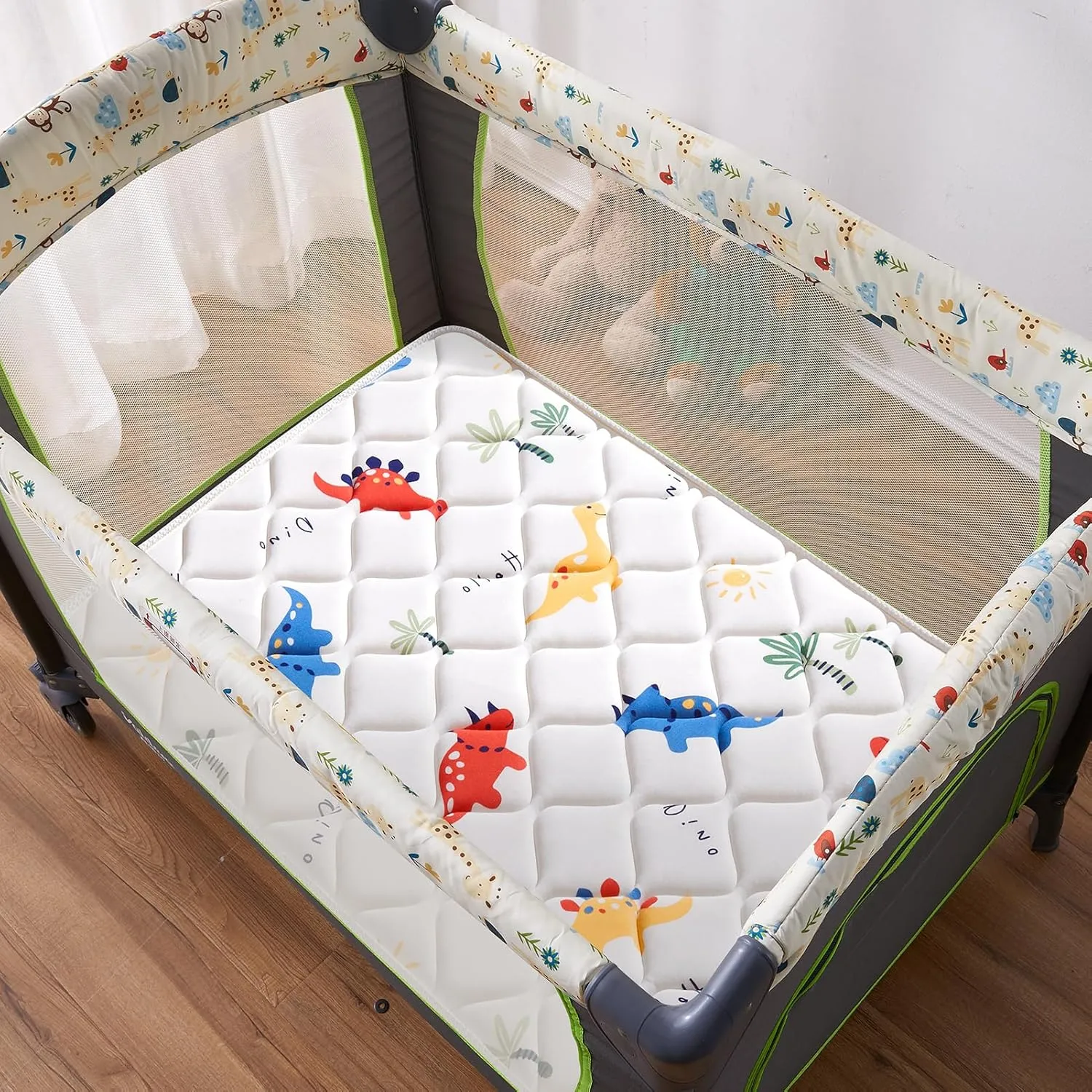 Pack and Play Mattress Topper 38" x 26" x 1.5" - Breathable Soft Playpen Mattresses, Firm Support and Comfort Foam, Portable Play Yard Mattress Fits for Graco & Baby Trend & Pamo Babe Playard