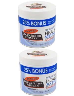 Palmer's Cocoa Butter Formula with Vitamin E, Body Moisturizer, Relieves Rough, Dry Skin, Smoothes Marks & Tones Skin, ("Bonus") 4.4 OZ Jar - 2 Pack