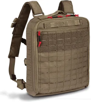 PARAGON Assault Pack, Tactical Hook and Loop Laser Cut Nylon M9 Trauma Medical Supplies Deattachable Organizer Pouches and Removable Panel (Coyote Brown)