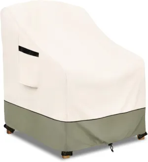 Patio Chair Cover - Heavy-Duty Waterproof Outdoor Furniture Covers with Adjustable Straps, All-Weather Protection for Deep Seat Chairs up to (32"W x 34"D x 34"H)