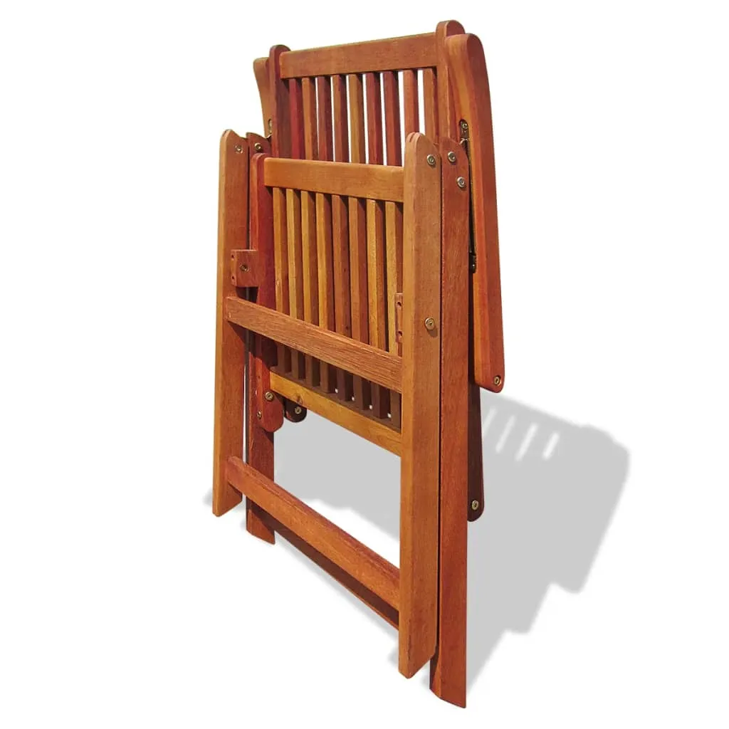 Patio Folding Chairs Camping Garden Lawn Chair Solid Wood Acacia Brown