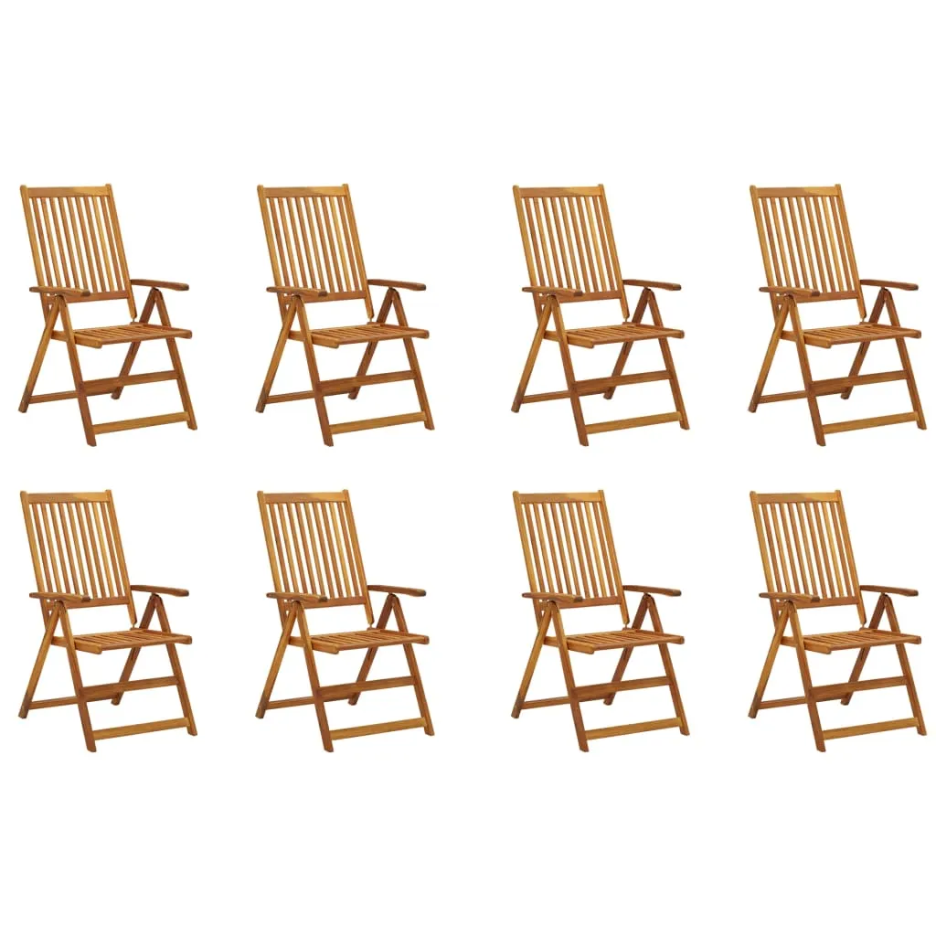 Patio Folding Chairs Camping Garden Lawn Chair Solid Wood Acacia Brown