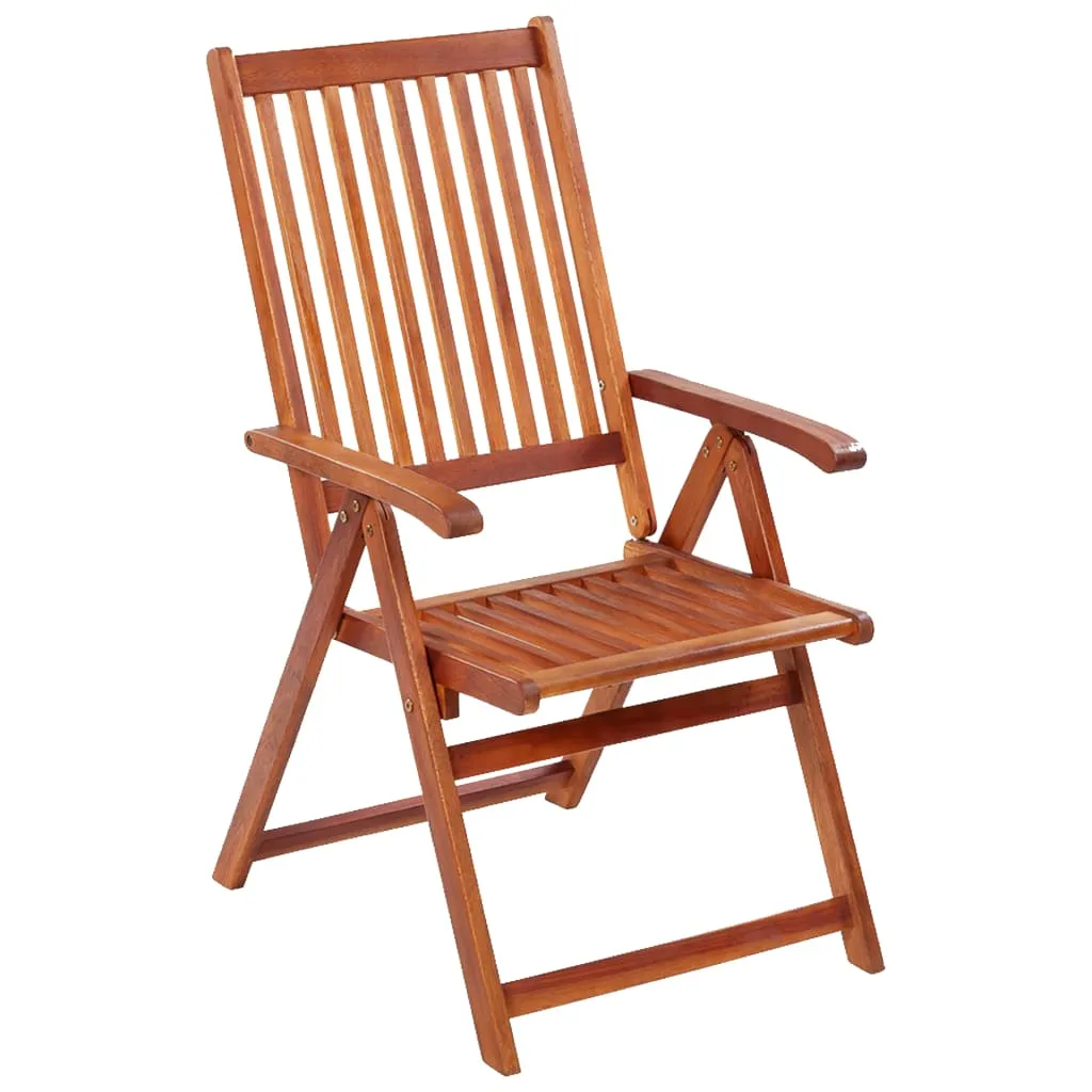 Patio Folding Chairs Camping Garden Lawn Chair Solid Wood Acacia Brown