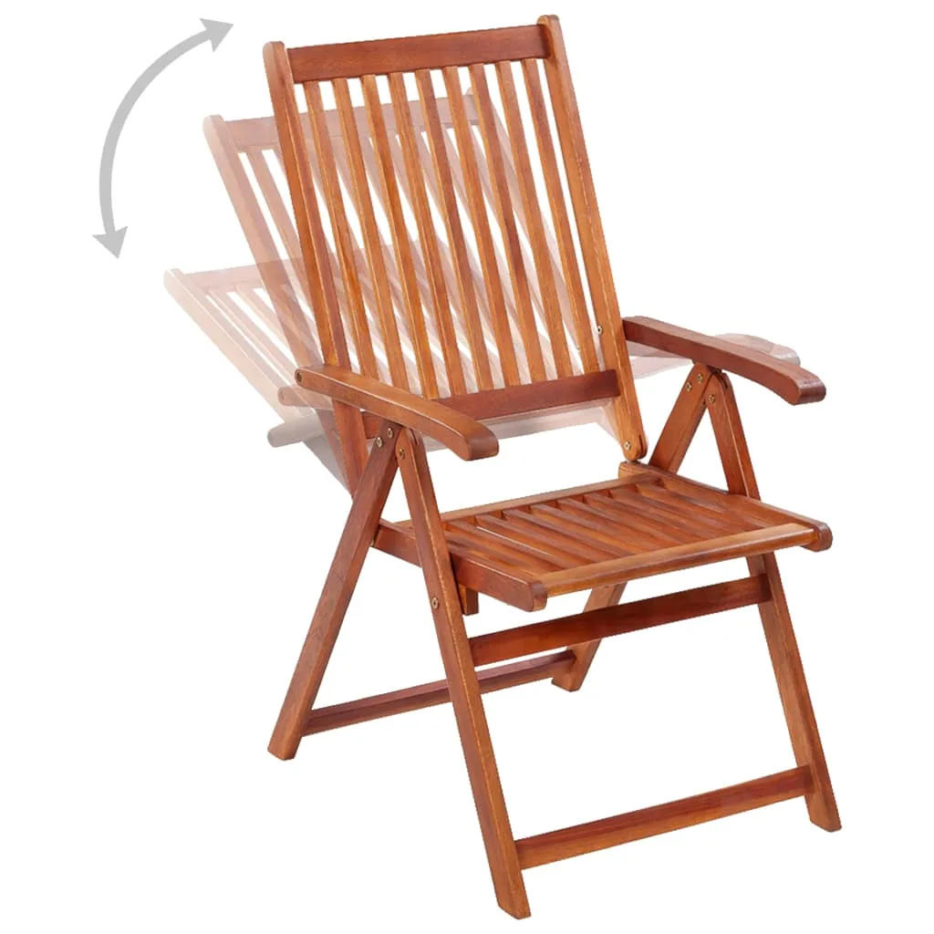 Patio Folding Chairs Camping Garden Lawn Chair Solid Wood Acacia Brown