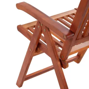 Patio Folding Chairs Camping Garden Lawn Chair Solid Wood Acacia Brown