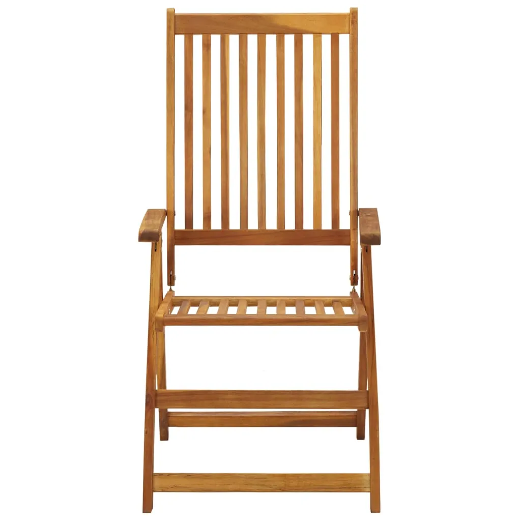 Patio Folding Chairs Camping Garden Lawn Chair Solid Wood Acacia Brown