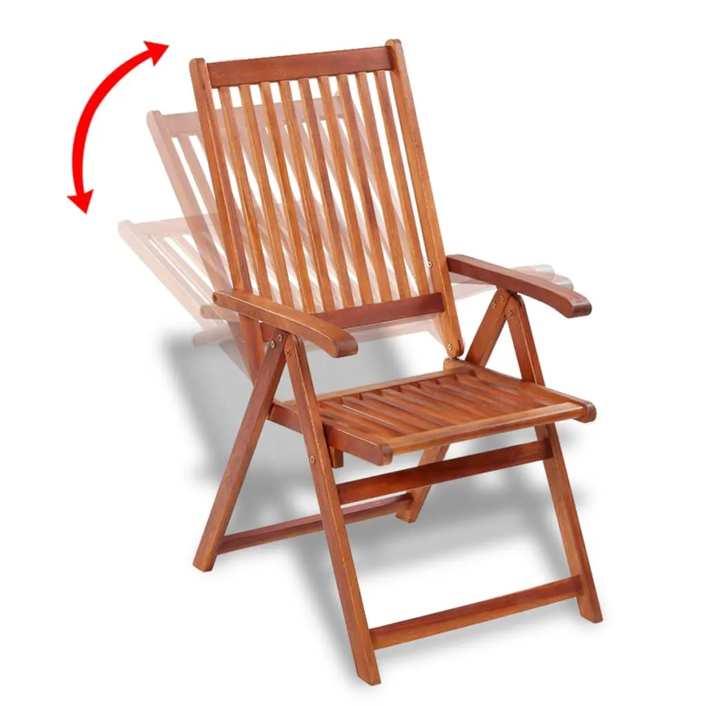 Patio Folding Chairs Camping Garden Lawn Chair Solid Wood Acacia Brown