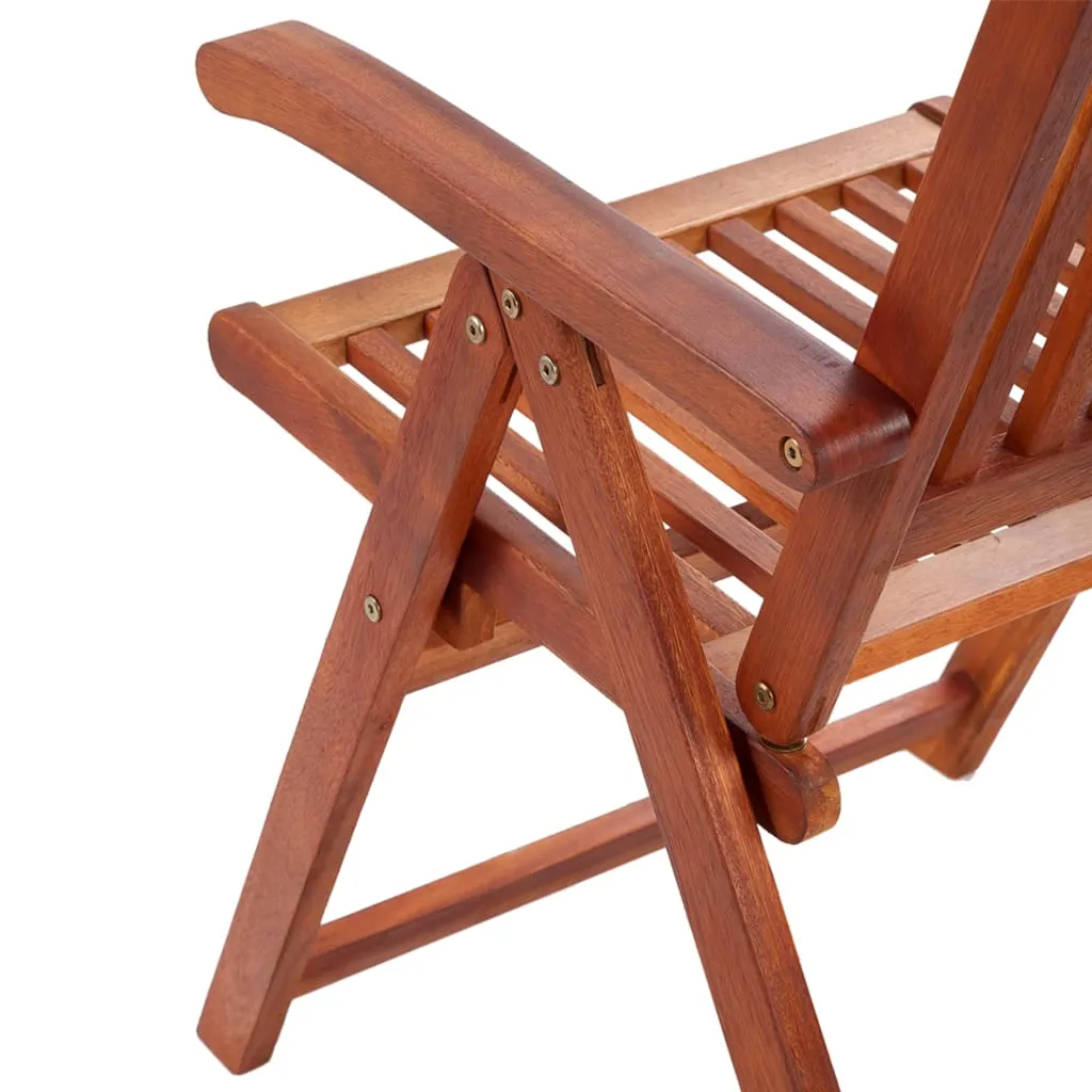 Patio Folding Chairs Camping Garden Lawn Chair Solid Wood Acacia Brown