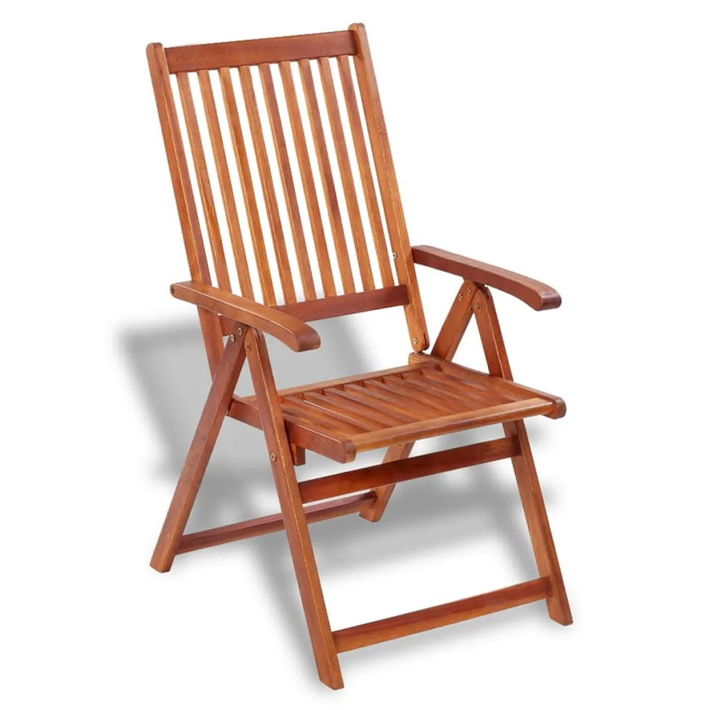 Patio Folding Chairs Camping Garden Lawn Chair Solid Wood Acacia Brown