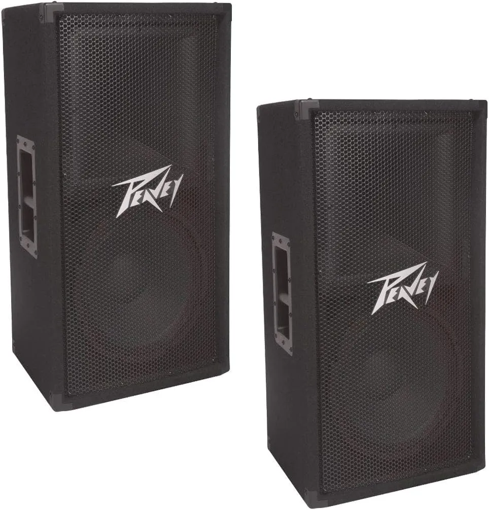 Peavey (2 Pv112 Pro Audio DJ Single 12" Passive 2-Way 800W Pa Speaker Pair New
