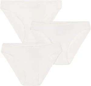 Petit Bateau WOMENS COTTON UNDERWEAR PANTS - 3-PACK WHITE SIZES XS-XL