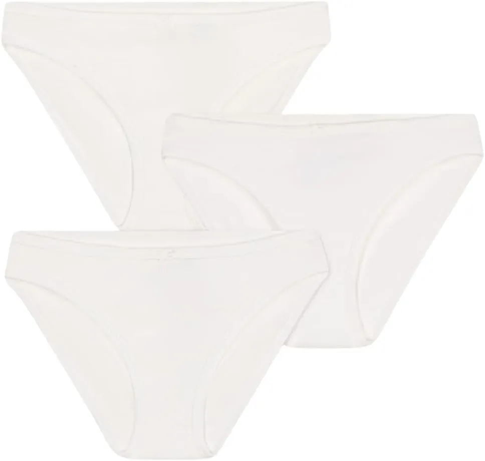 Petit Bateau WOMENS COTTON UNDERWEAR PANTS - 3-PACK WHITE SIZES XS-XL