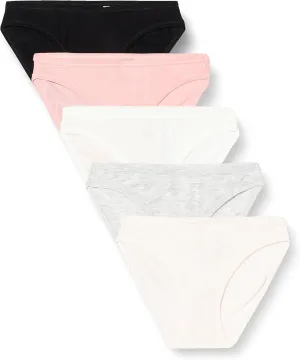 Petit Bateau WOMEN'S WEEKDAY FINE COTTON BRIEFS - 5-PACK SOLID COLORS SIZES XXS-L