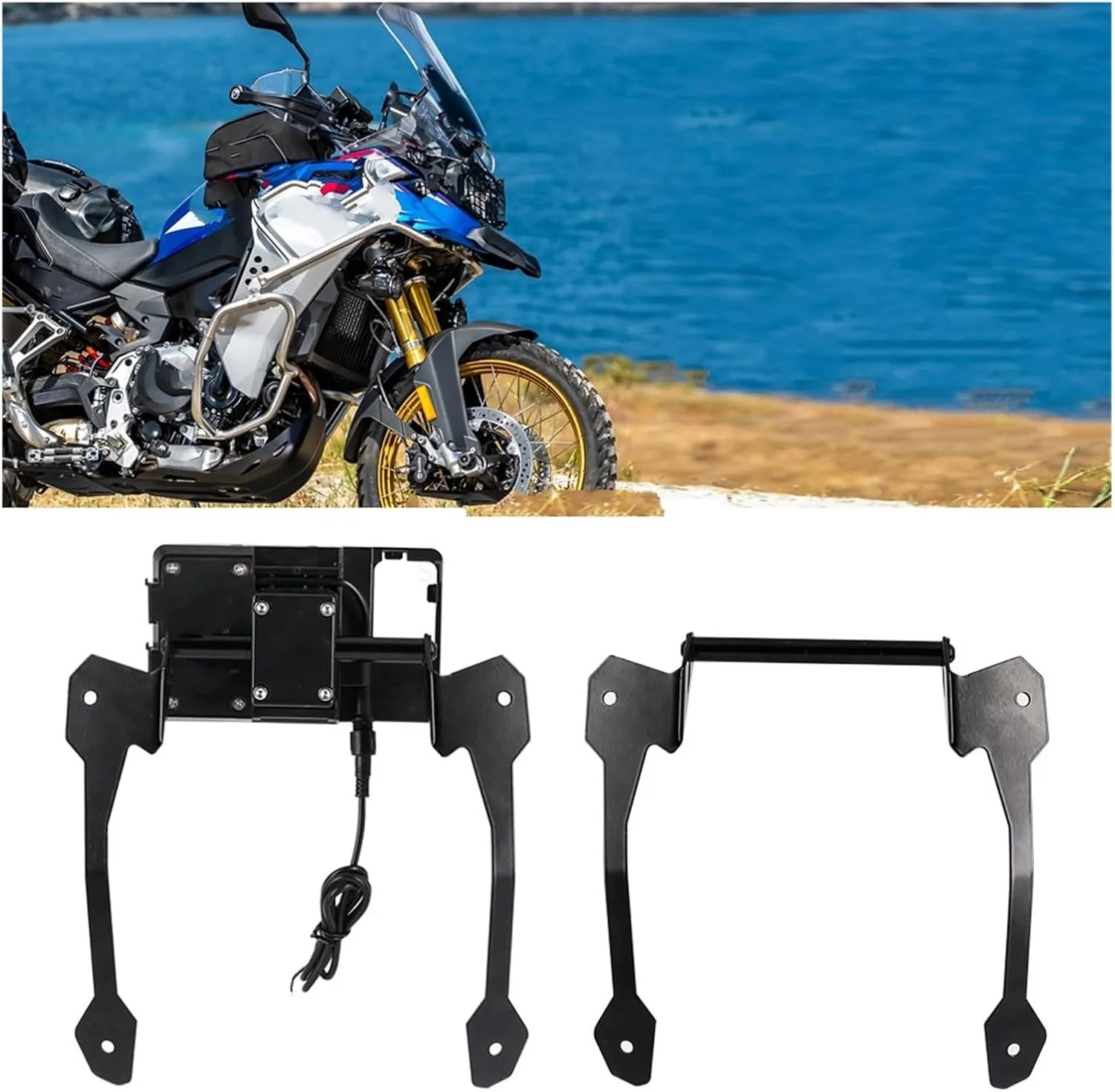 Phone Holder Navigation Bracket Motorcycle for F850GS for ADV for F 850 GS for Adventure for F850GS Motorcycle Stand Holder Phone Mobile Phone GPS Navigation Plate Bracket(Holder Set)