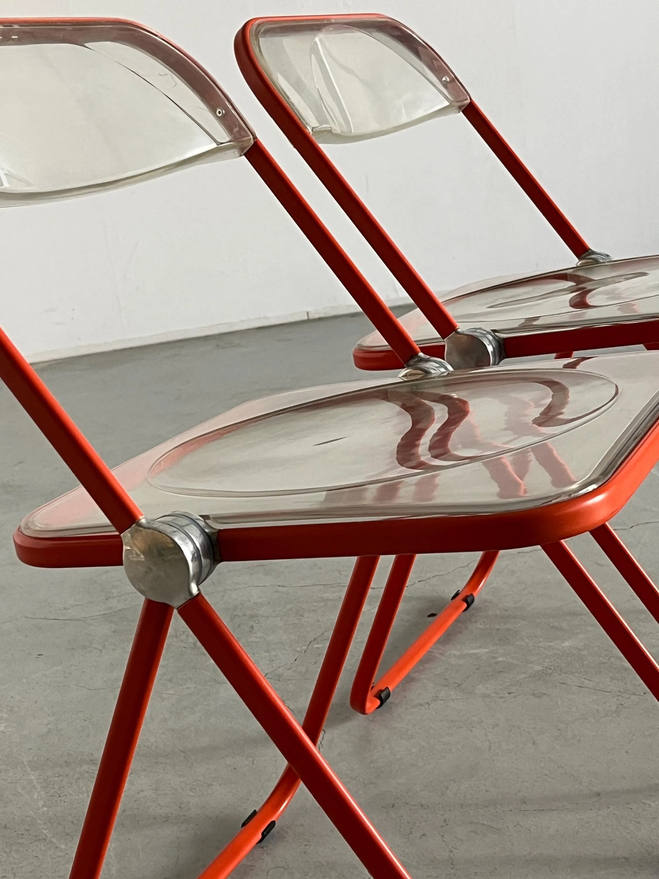 'Plia' Folding Chairs by Giancarlo Piretti for Anonima Castelli