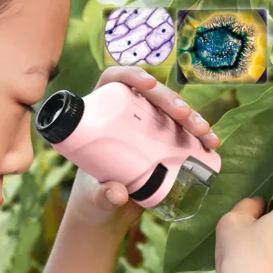 Pocket Microscope Mini Handheld Microscope Children's Microscope 60-120x