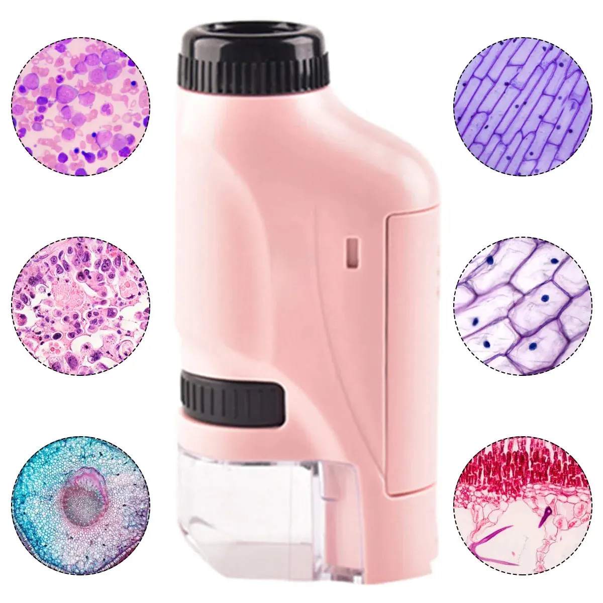 Pocket Microscope Mini Handheld Microscope Children's Microscope 60-120x