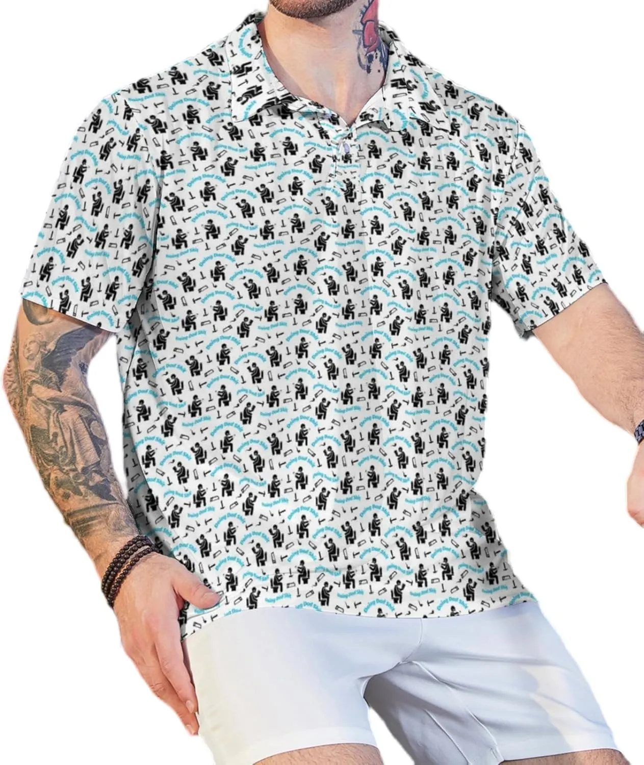 Polo Shirts for Men Moisture Wicking Mens Polo Shirts Patriotic Shirts for Men