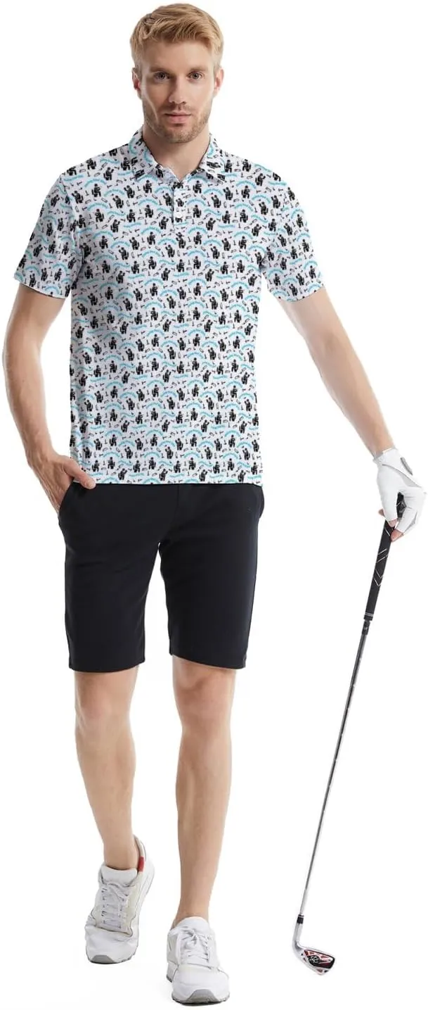 Polo Shirts for Men Moisture Wicking Mens Polo Shirts Patriotic Shirts for Men