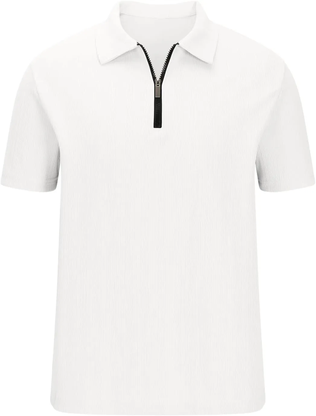 Polo Shirts for Men Short Sleeve Lightweight Collared Shirts Casual Golf Stylish Tops Solid Color Work Shirts