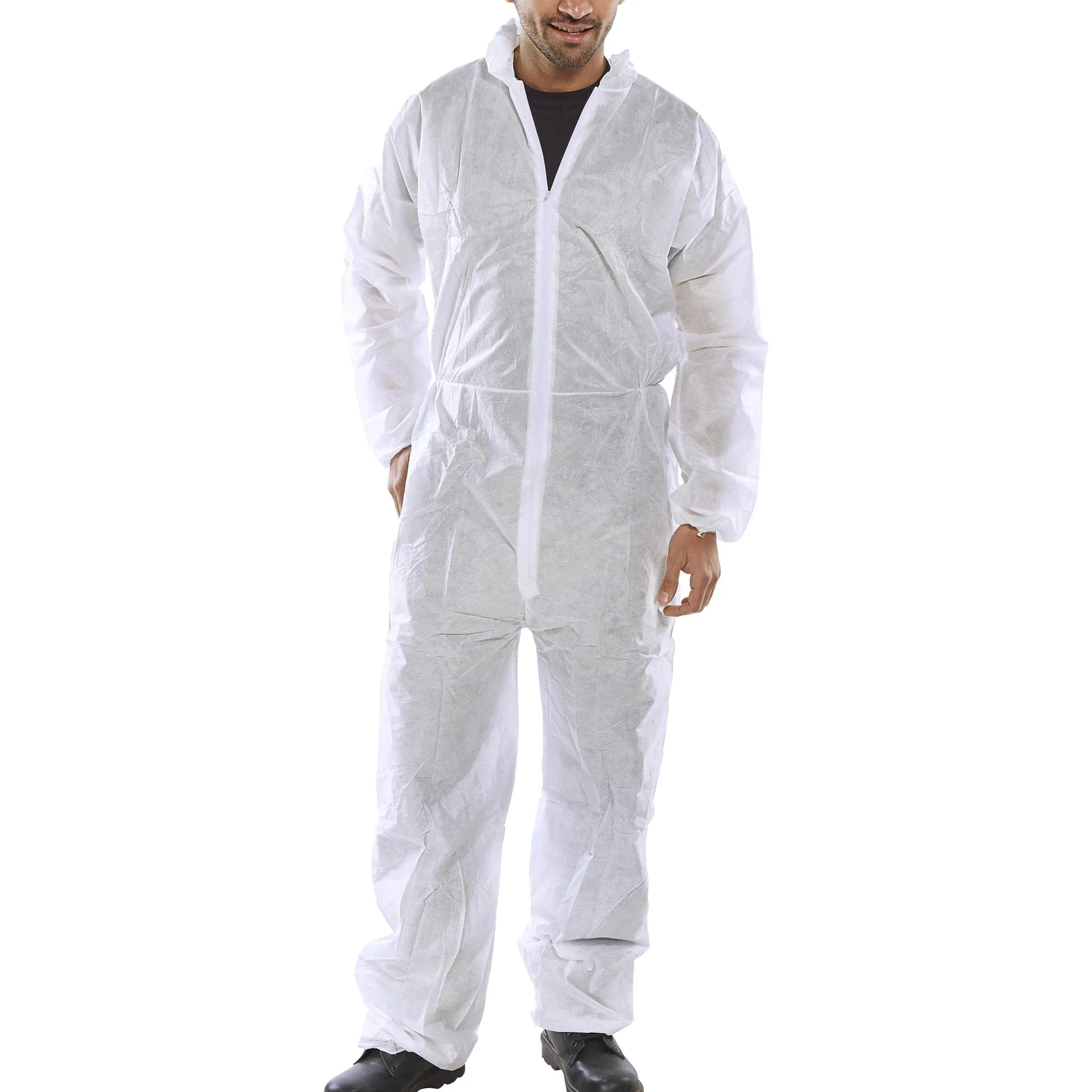 Polprop Disposable Coverall/Boilersuit Pack of 50 - White