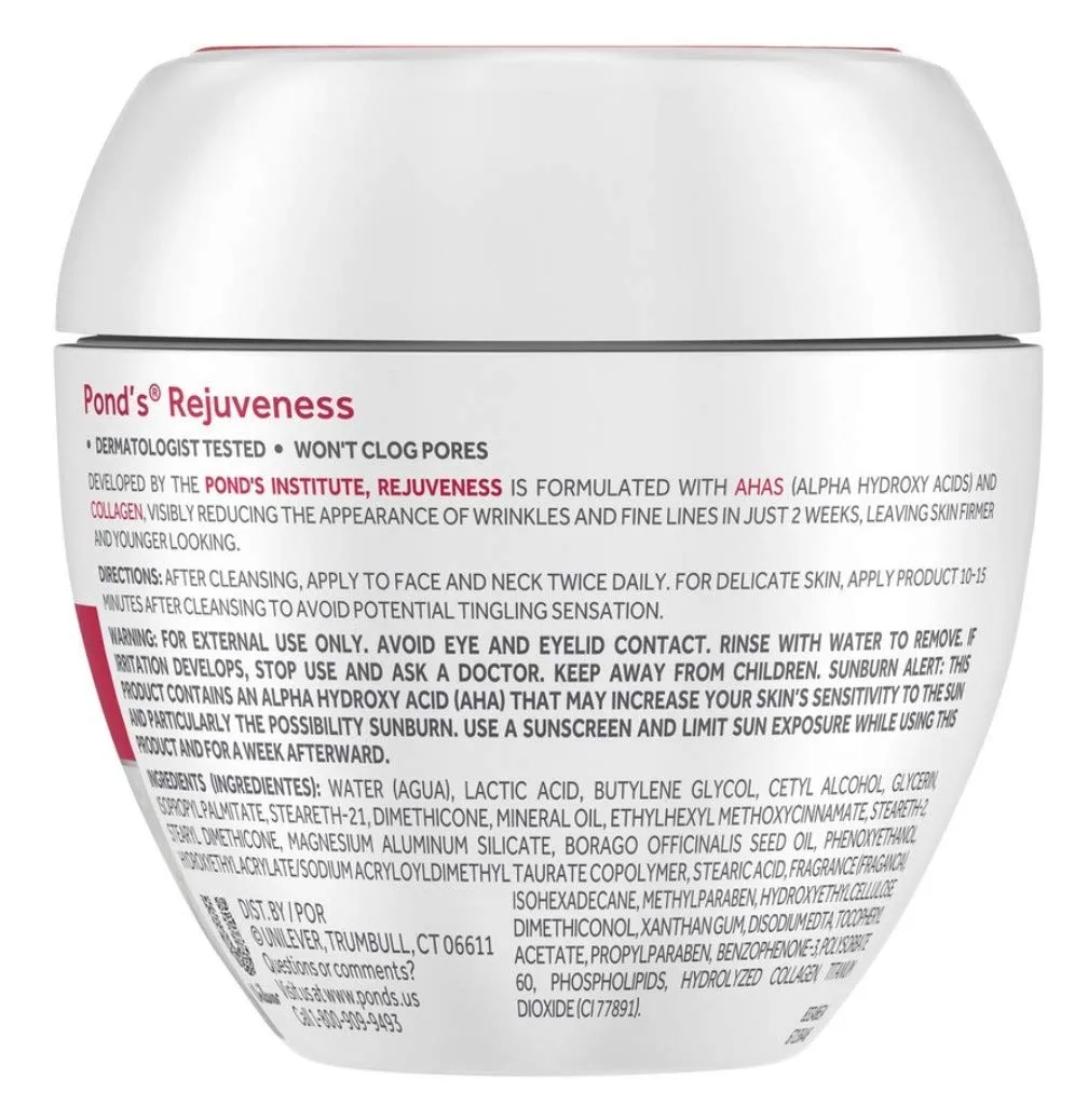 Ponds Rejuveness Anti-Wrinkle Cream 7 Ounce Jar - 3 Pack