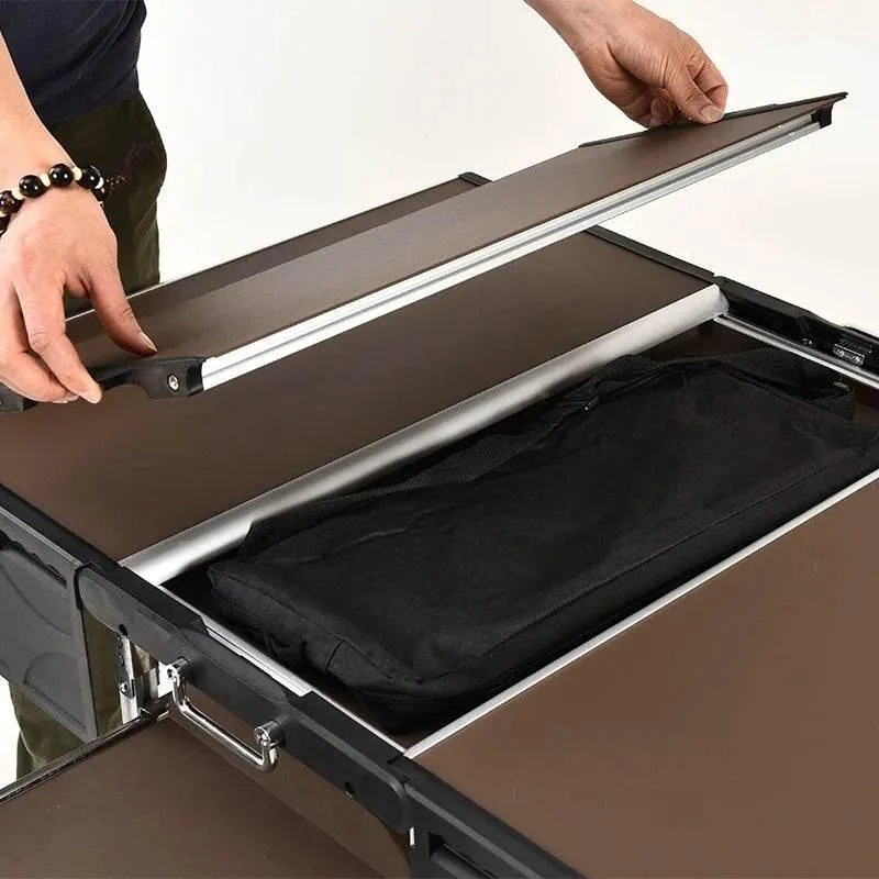 Portable Camping Kitchen - Foldable Outdoor Cooking Station