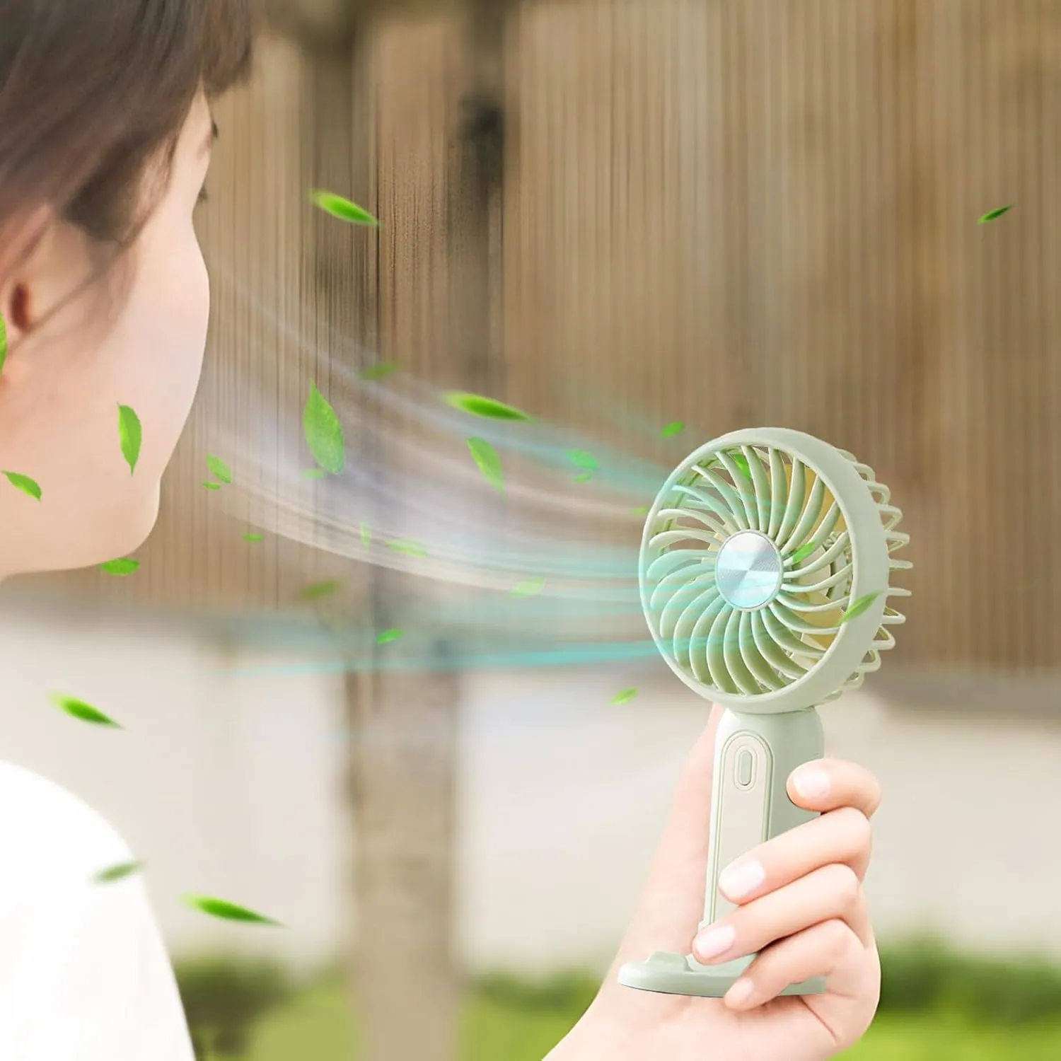 Portable Fan, Handheld Cooling with Multi-Speed Settings, Long Battery Life, 6.8x3.3x1.7in, Rechargeable Mini Fan for Home, Studio, Gym, Workout, Outdoor, Travel, Commuting