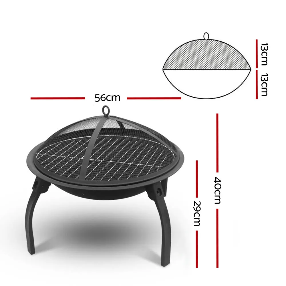 Portable Fire Pit and Grill 22"