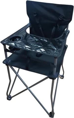 Portable High Chair for Dining & Travel, Space-Saver Fold Up High Chair with Quick-Fold Design, Lightweight Indoor/Outdoor Use with Tray, 6 Months  
