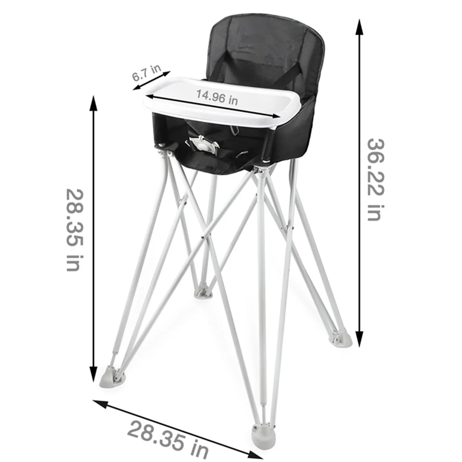 Portable Highchair for Babies and Toddlers, Compact Folding Travel Sit High Chair for Dining, Picnics, Camping, for 6  Months