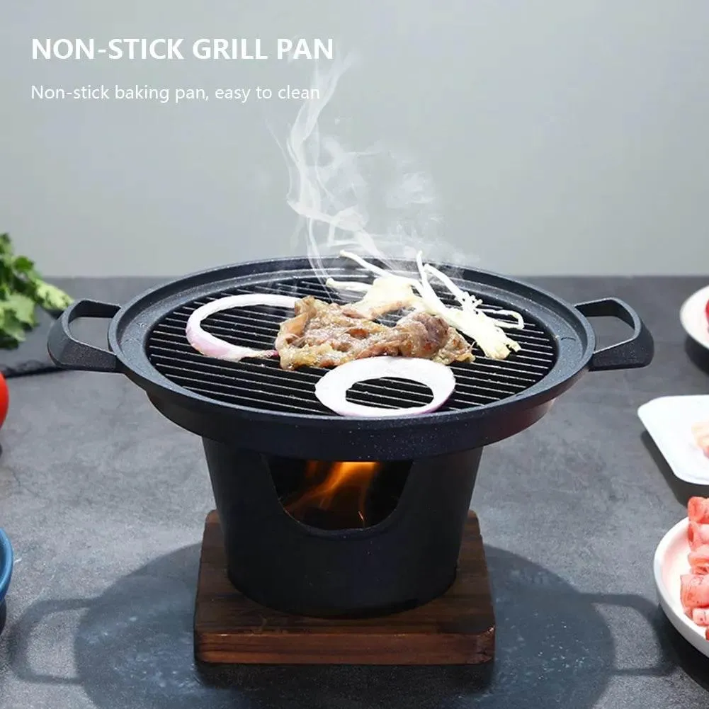 Portable Non-Stick Japanese BBQ Grill - Mini Grilling Pan