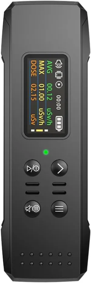 Portable Nuclear Radiation Detector Handheld Geiger Counter 0.96inch TFT Display X-Rays γ-Rays β-Rays Detecting Tool Real-time Average Cumulative Dose Alarm Household Radioactive Tester