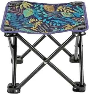 Portable Outdoor Folding Chair Compact Metal Camping Fishing Chair Home Use Iron Minimalist Modern Foldable Stool(Maple Leaf Small Size)