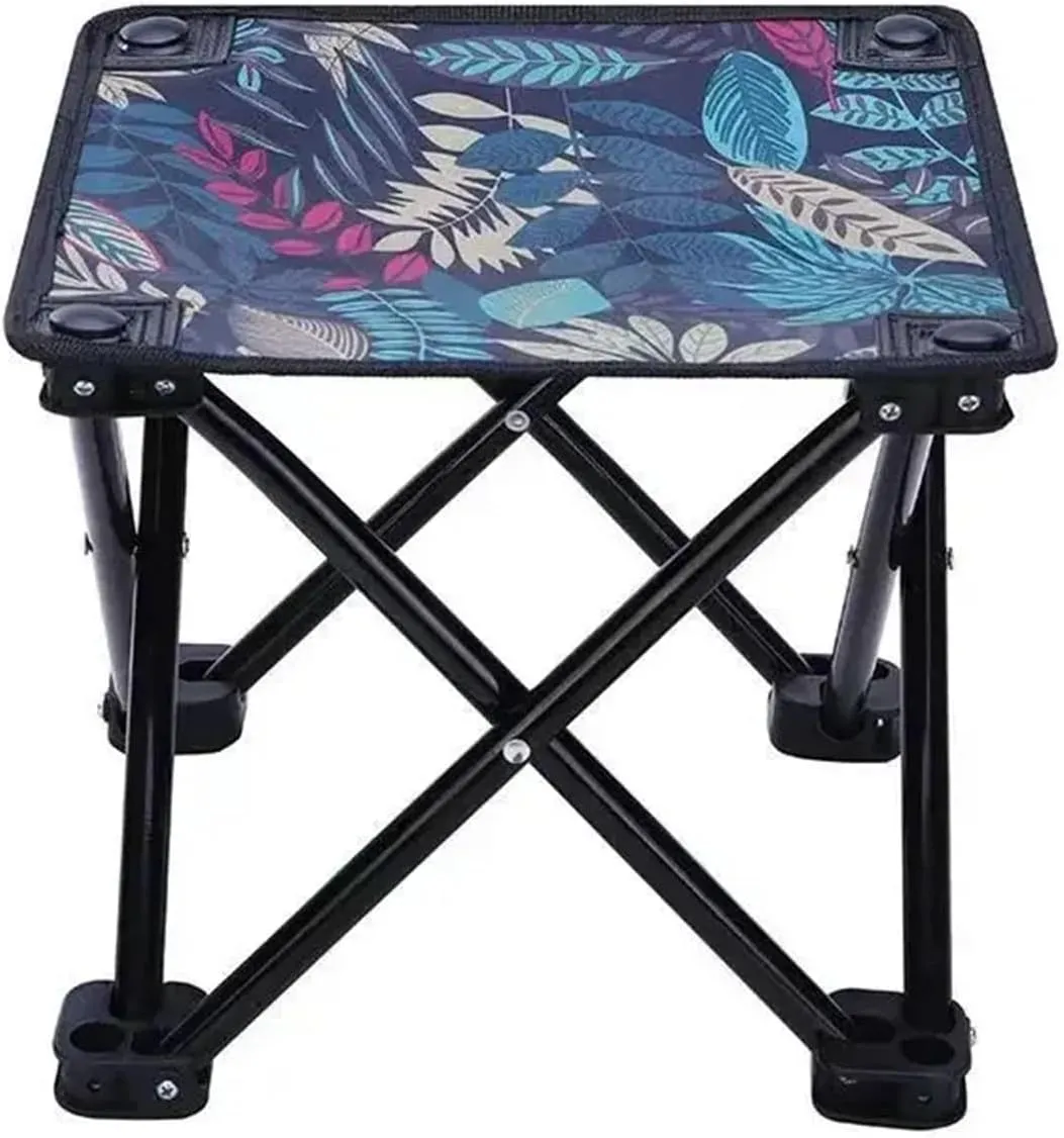 Portable Outdoor Folding Chair Compact Metal Camping Fishing Chair Home Use Iron Minimalist Modern Foldable Stool(Maple Leaf Small Size)
