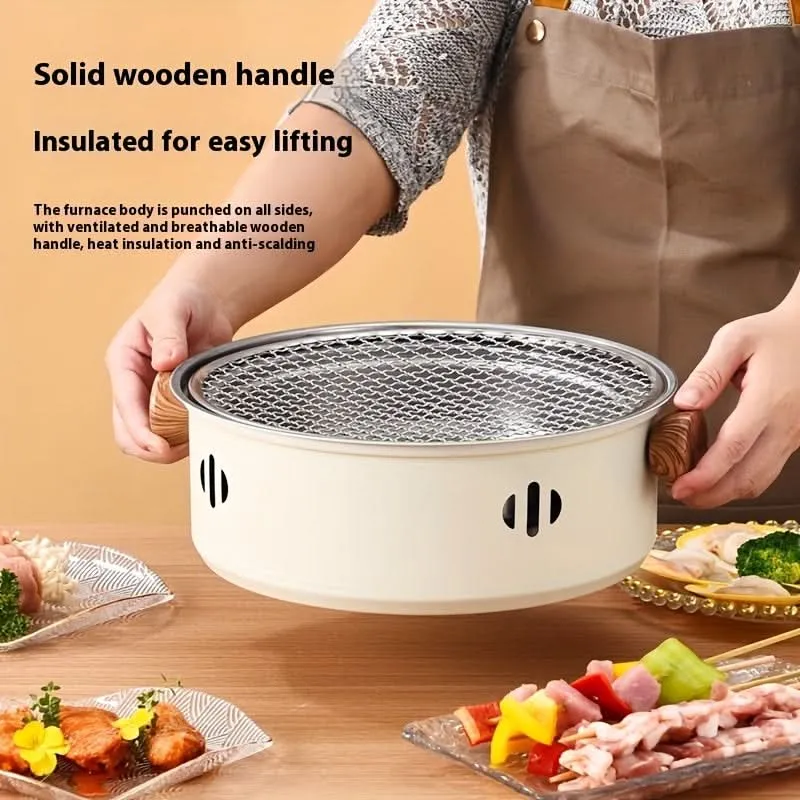 Portable Smokeless Charcoal Grill – Outdoor BBQ & Tea Cooking Stove for Camping