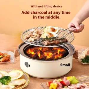 Portable Smokeless Charcoal Grill – Outdoor BBQ & Tea Cooking Stove for Camping