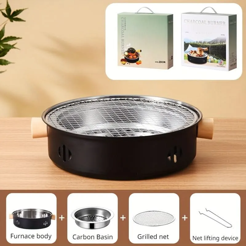 Portable Smokeless Charcoal Grill – Outdoor BBQ & Tea Cooking Stove for Camping