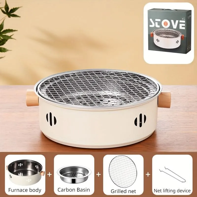 Portable Smokeless Charcoal Grill – Outdoor BBQ & Tea Cooking Stove for Camping