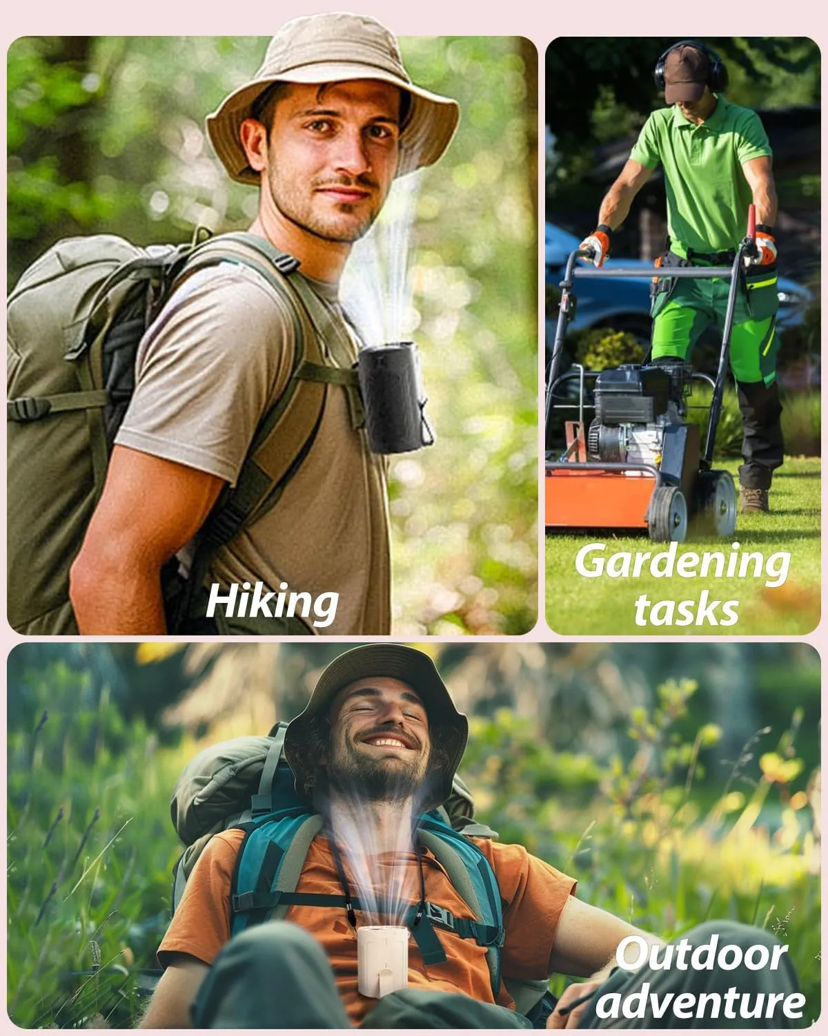 Portable Waist Fan, Shirt Fans Rechargeable with 25H Battery Life, 4 Speed Powerful Belt Fan with 6600 RPM Personal Cool Clip Fans Under Shirt for Men Women Farm Work Outdoor Hiking - Orange