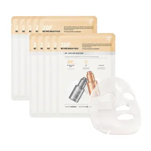 Pregnancy Safe EGF FGF (10 PPM) Bio Cellulose Gel Face Mask 2GF Bio Mix Mask Pack Firming Anti Aging Skin Renewal Hydration Korean Skincare (10 Pack)