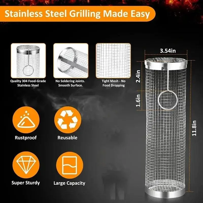 Premium Stainless Steel Grill Basket