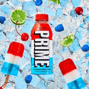 Prime Hydration Drink, Variety Pack ( ICE POP, STRAWBERRY WATERMELON, LEMONADE), 16.9 fl oz, 18 ct