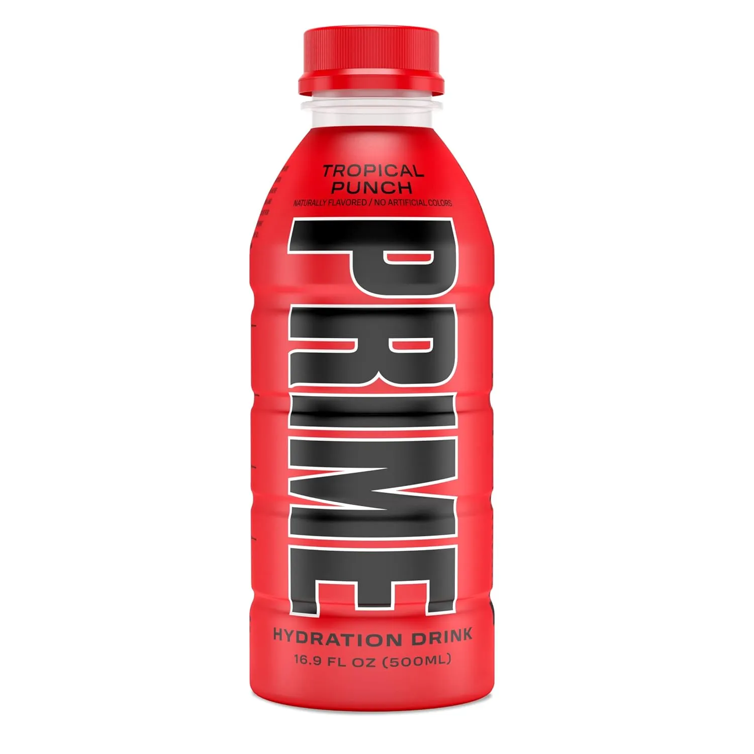 PRIME Hydration TROPICAL PUNCH | Sports Drinks | Electrolyte Enhanced for Ultimate Hydration | 250mg BCAAs | B Vitamins | Antioxidants | 2g Of Sugar | 16.9 Fluid Ounce | 12 Pack